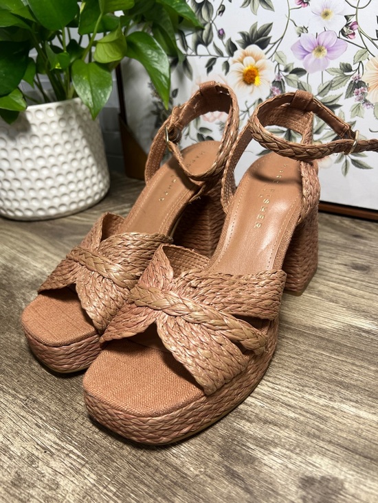 Marc Fisher Shoes - Marc Fisher Braided Platform Sandals in Tan